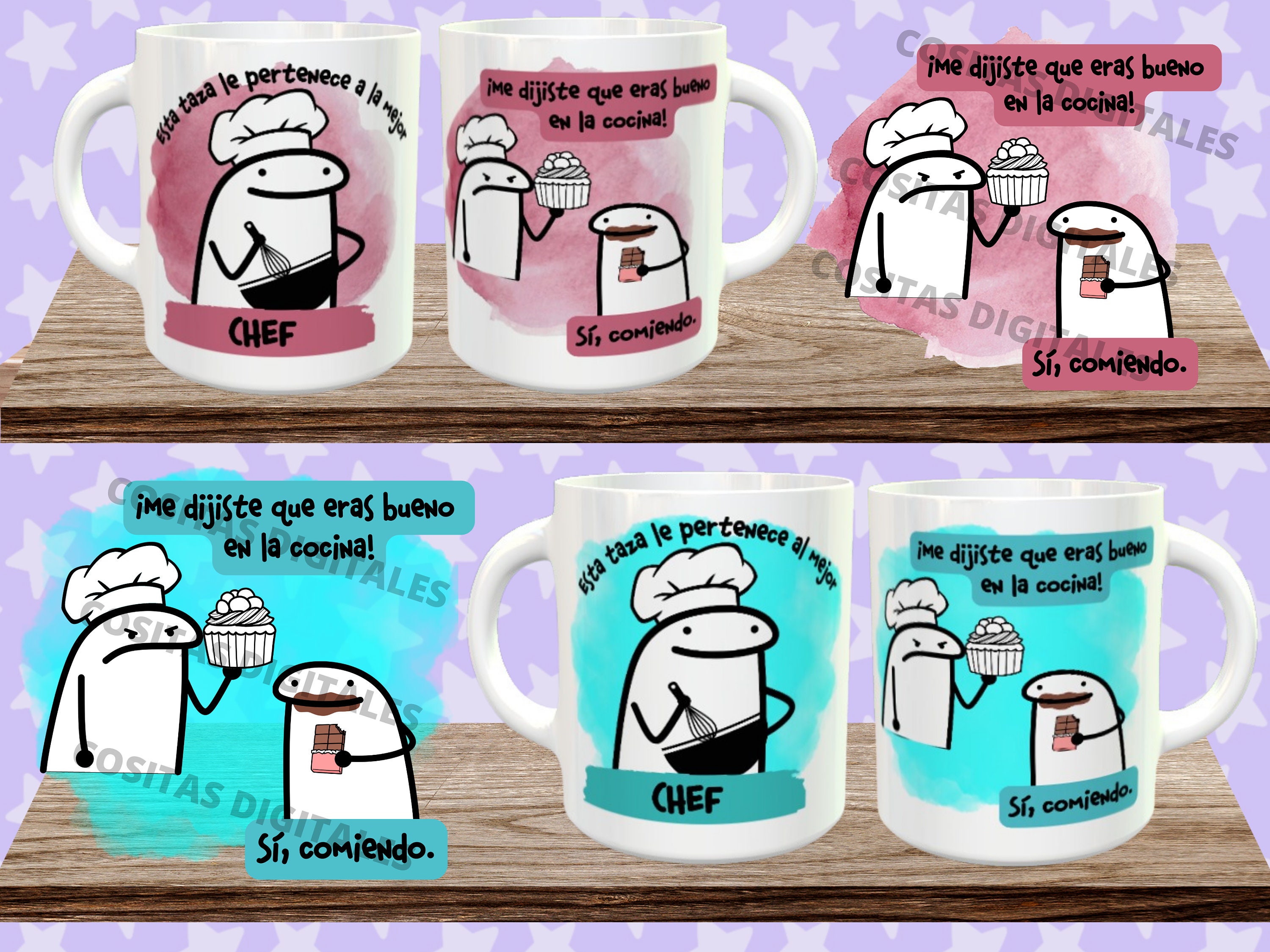 Flork Plantillas Tazas Sublimación 27 Diseños Editables Etsy