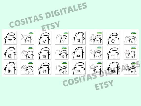 Flork Vectores Cliparts Profesiones Memes Deformito PNG PDF CANVA Bundle  Divertido Funny Descarga Digital Inmediata Instant Download