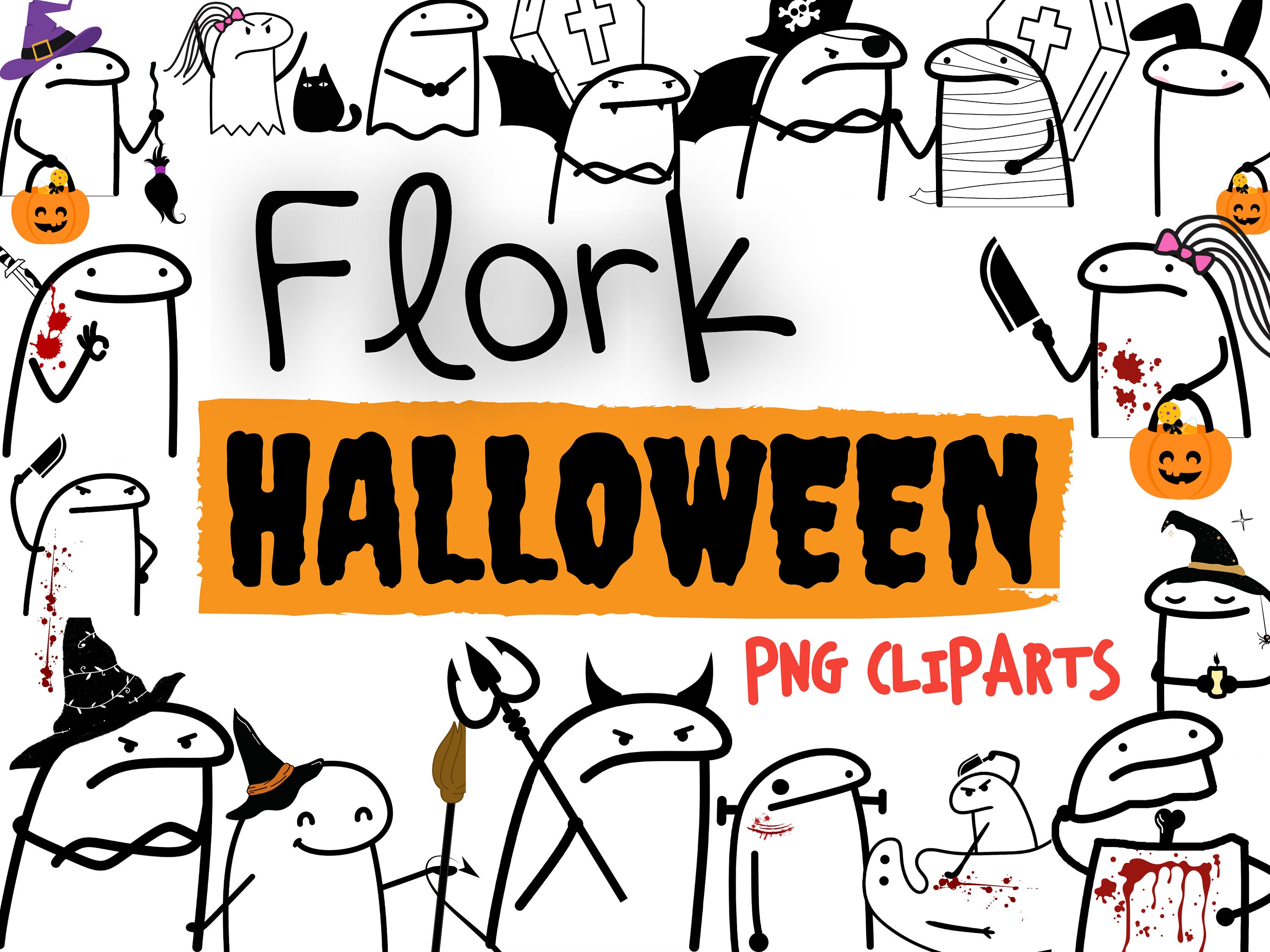 Florks meme Halloween Night Sticker by DGVO
