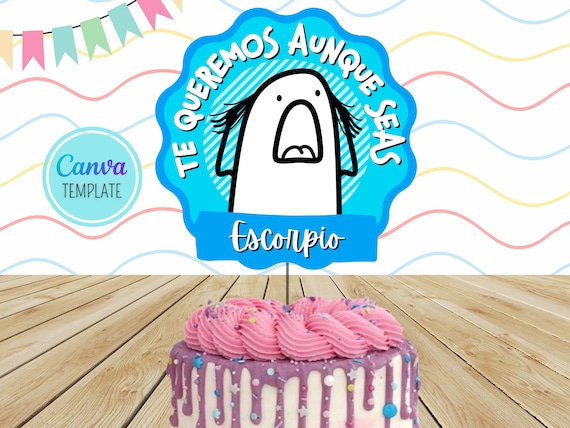 Flork 10 Diseños Cake Topper Editables Divertidos MEME Feliz -  Israel