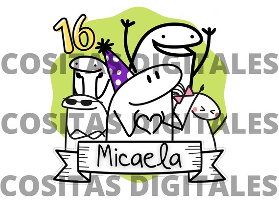 Flork Cake Topper Imprimible Cumpleaños Pero a que costo Meme Editable  Plantilla Funny CANVA Template Descarga Digital Inmediata Download