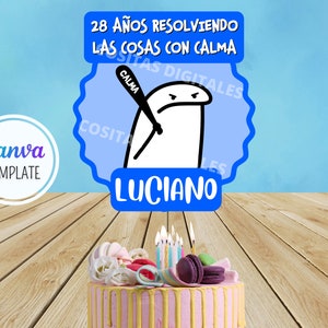 Flork 10 Diseños Cake Topper Editables Personalizable 