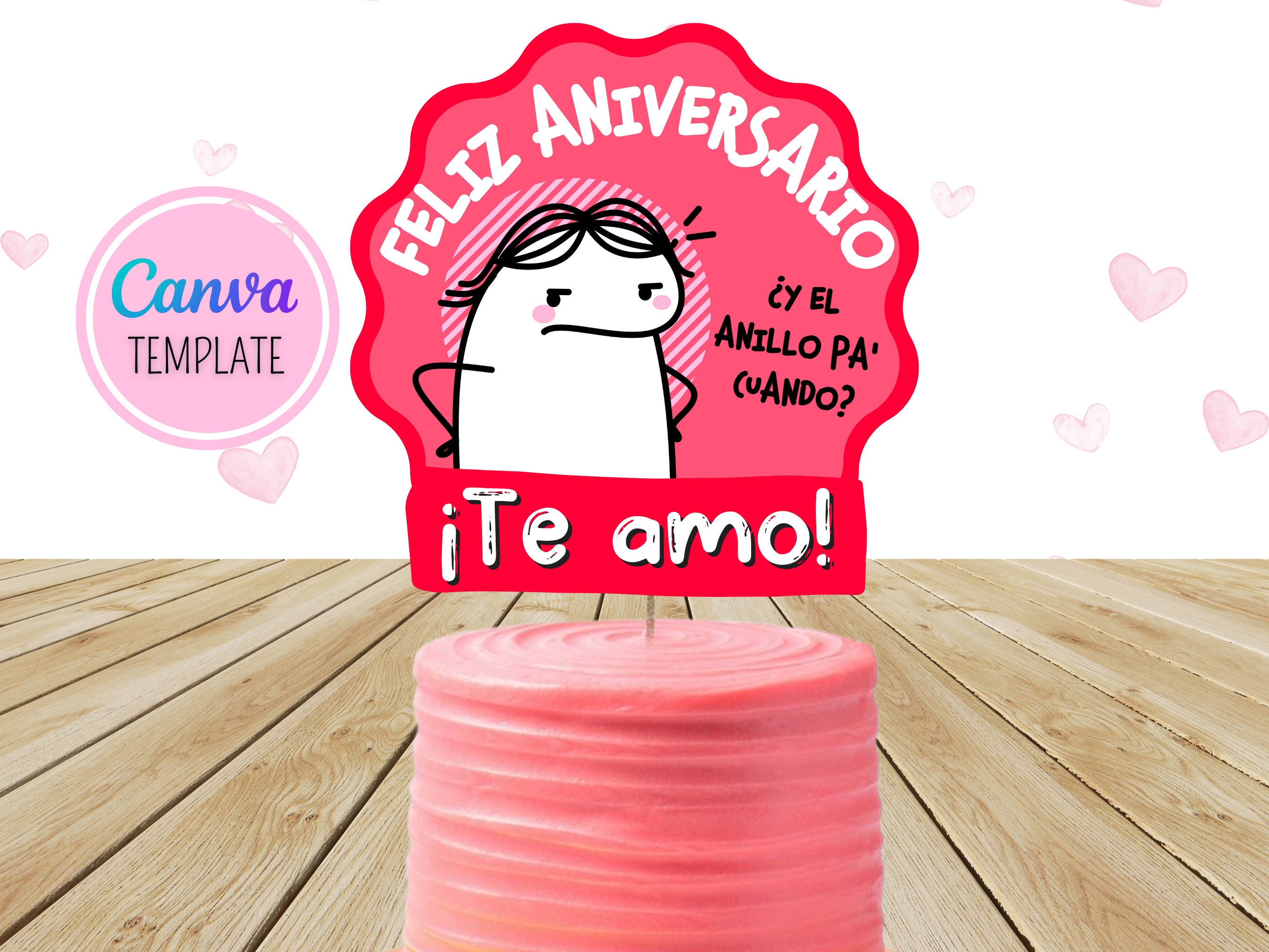 Flork Cake Topper Imprimible Cumpleaños Pero a que costo Meme Editable  Plantilla Funny CANVA Template Descarga Digital Inmediata Download