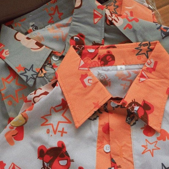 animal crossing button down