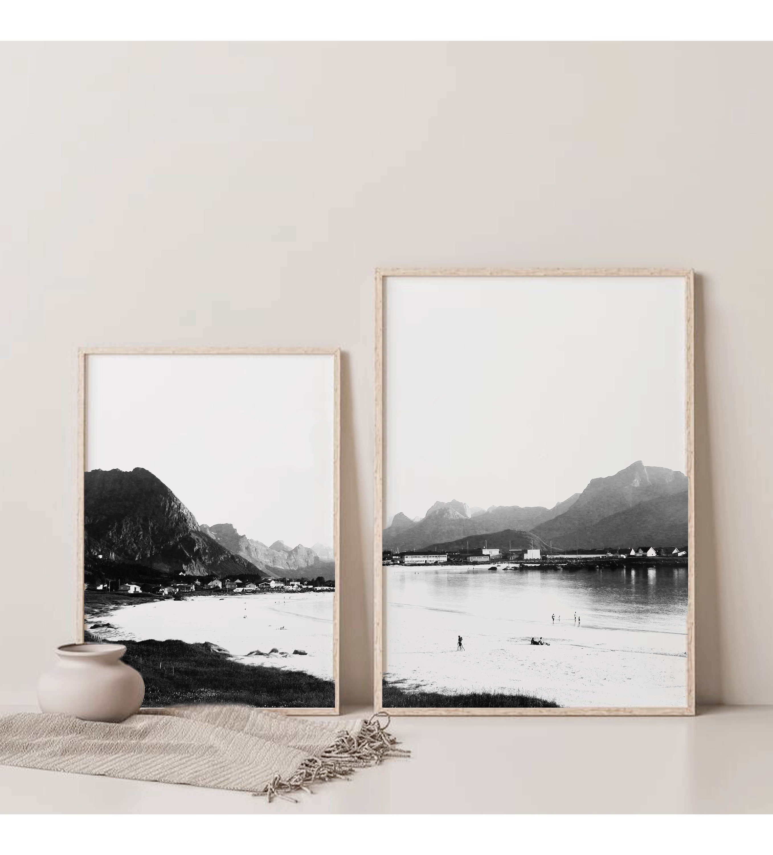 Set of 3 Beach Photographies 3 Piece Wall Art of Nordic Etsy