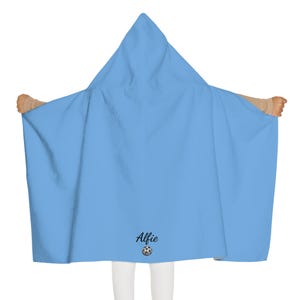 Personalized Youth Hooded Towel for Kids, Cozy Bath Time Gift, Beach Towel, Poolside Fun, Custom Name Towel | Football Socker