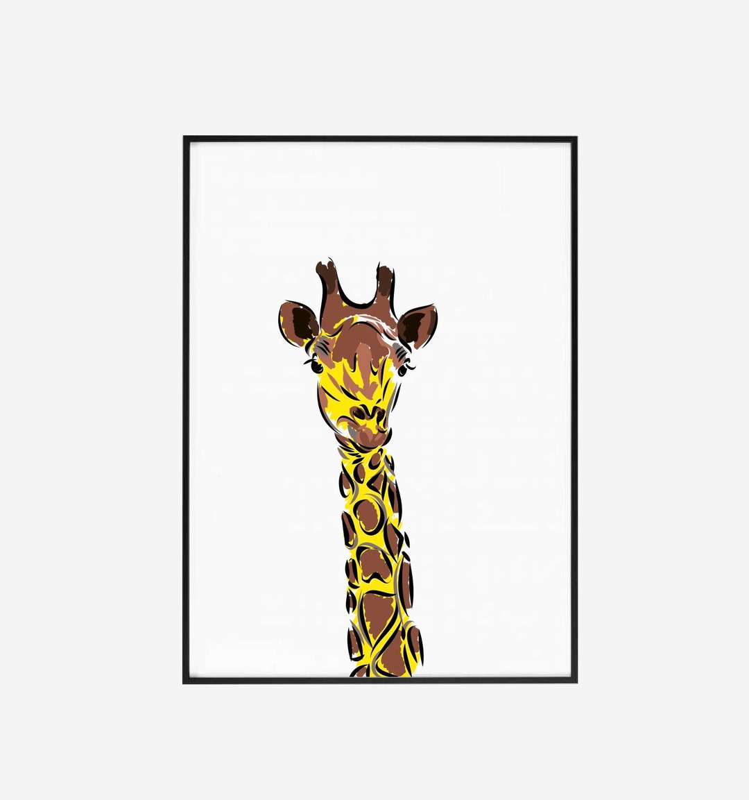 Giraffe Print Printable Safari Nursery Art Giraffe Wall Art Etsy Ireland