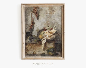 Cosecha de frutas / Pintura vintage / Arte de pared IMPRIMIBLE digital