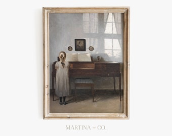 Una melodía simple / Pintura vintage / Arte de pared IMPRIMIBLE digital