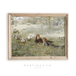 In the Meadow | Vintage Painting | Digital PRINTABLE Wall Art