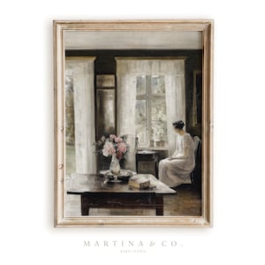 Thoughtful Moments | Vintage Painting | Digital PRINTABLE Wall Art