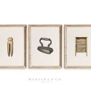 Set of 3 Vintage Laundry | Vintage Painting | Digital PRINTABLE Wall Art