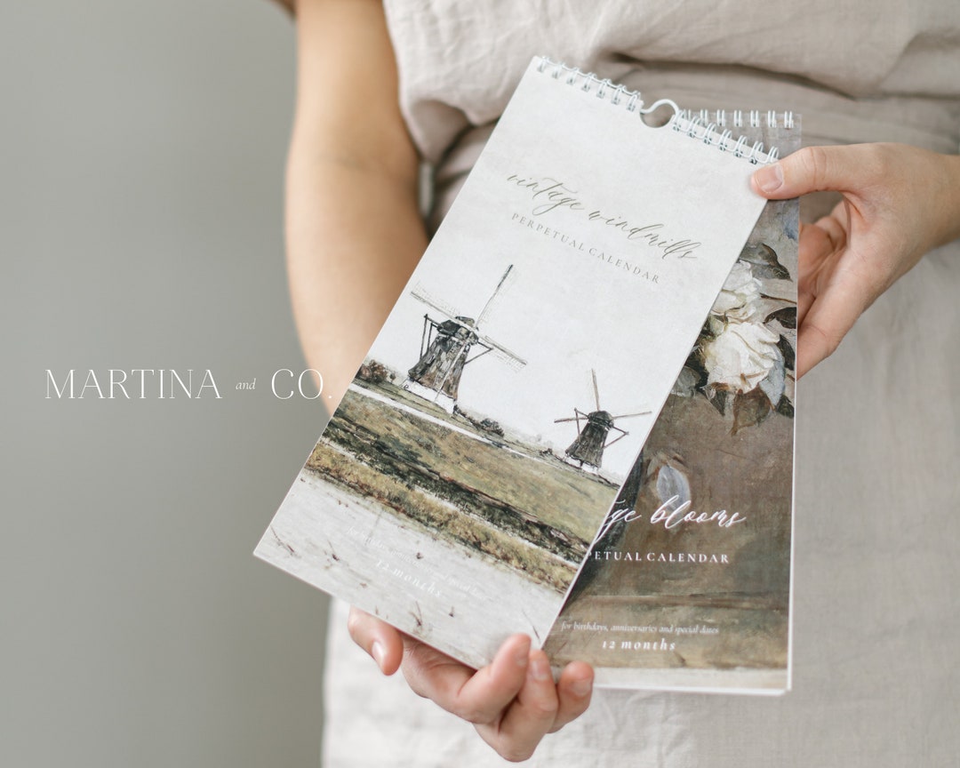 Vintage Perpetual Calendar Birthday Wall Calendar - Etsy