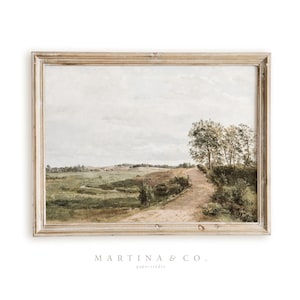 Country Lane | Vintage Painting | Digital PRINTABLE Wall Art