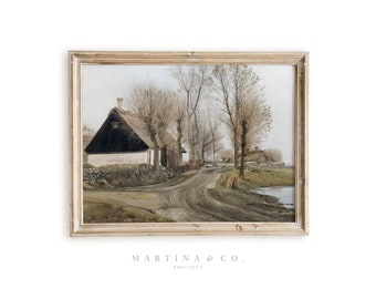 The Lane Home / Pintura vintage / Arte de pared IMPRIMIBLE digital