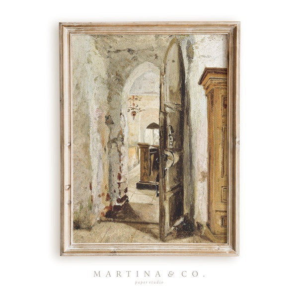 The Arched Door | Vintage Painting | Digital PRINTABLE Wall Art