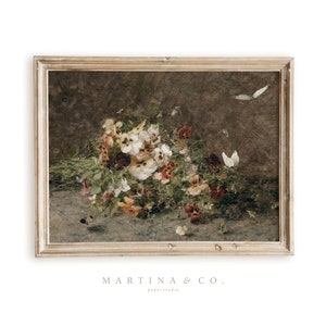 Earthy Blooms | Vintage Painting | Digital PRINTABLE Wall Art