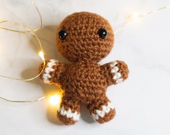 Modèle de bonhomme en pain d'épice au crochet, Modèle de Noël au crochet, Crochet de Noël, Joli crochet au crochet, Peluche au crochet, Modèle au crochet d'hiver