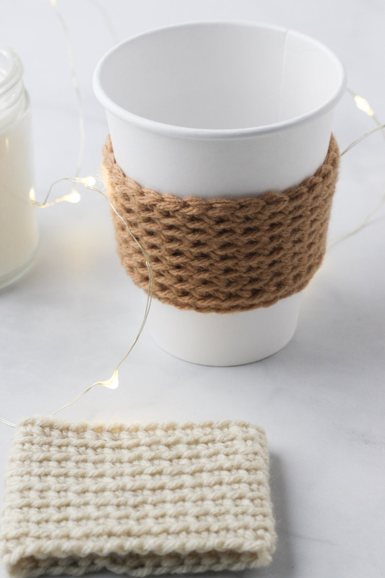 Crochet Cup Cozy Pattern, Tea Cozy, Mug Cozy, PDF Download, Easy Crochet Pattern, Cup Wraps, Coffee Sleeve, Mug Sleeve, Beginner Crochet image 4