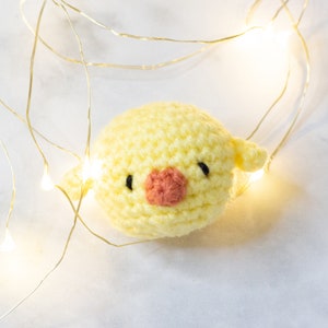 Motif poussin au crochet, joli motif au crochet, doudou au crochet, motif crochet imprimable, oiseau amigurumi, poussin amigurumi, mini poussin en peluche
