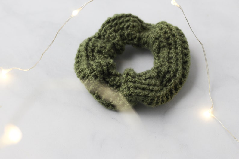 Rib Crochet Scrunchie Pattern, PDF download, Printable Crochet Pattern image 2