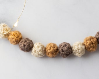 Crochet Ball Garland Pattern, Crochet Wall Hanging Decor, Crochet Mantle Decor, Crochet Garland Pattern, Easy Crochet Pattern, Easy Garland