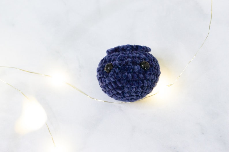 Crochet Blueberry Pattern, Amigurumi Blueberry, Cute Crochet Pattern, Cute Amigurumi, Mini Plushie, Crochet Plushie, Easy Crochet Pattern image 4