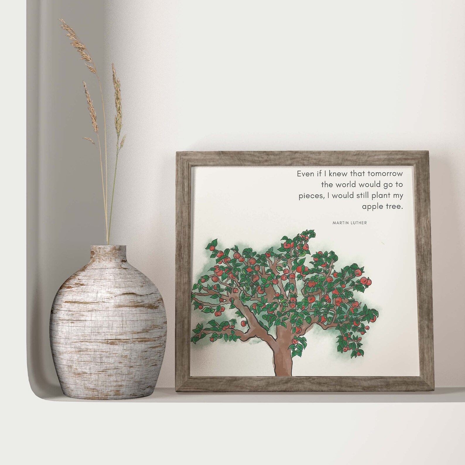 Plant My Apple Tree Martin Luther Quote Watercolor Print  Etsy