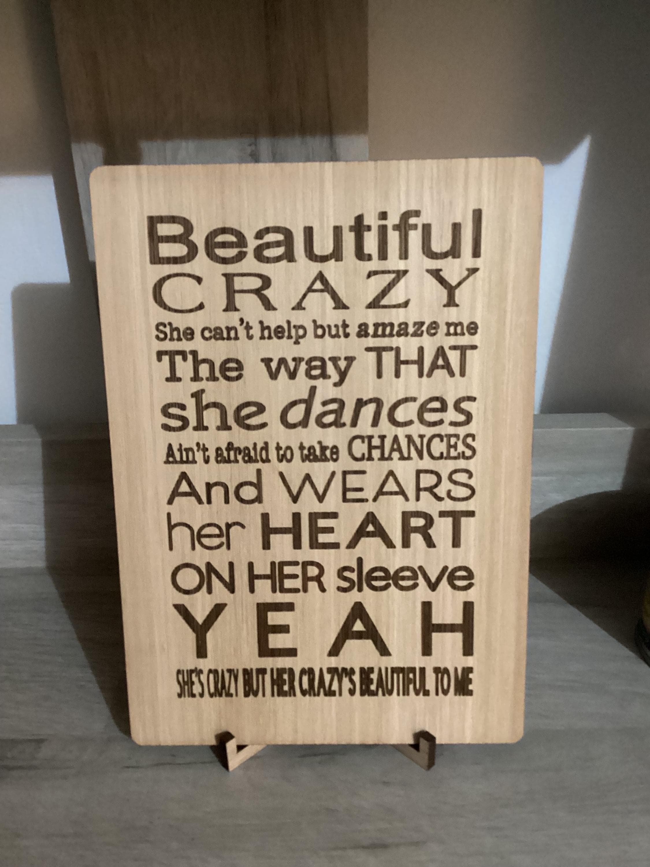 Luke Combs Crazy Beautiful Frame UK