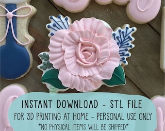 STL File Floral Bunch Cookie Cutter - 3.5 inch and 4 inch CCK395 - Instant Download for 3D Printing at Home - Do Not Share or Resale