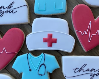 Cortador de galletas de sombrero de enfermera - Perfecto para el regalo del médico y la apreciación de la enfermera - Cortador para masa, fondant, arcilla y más (#CCK394)