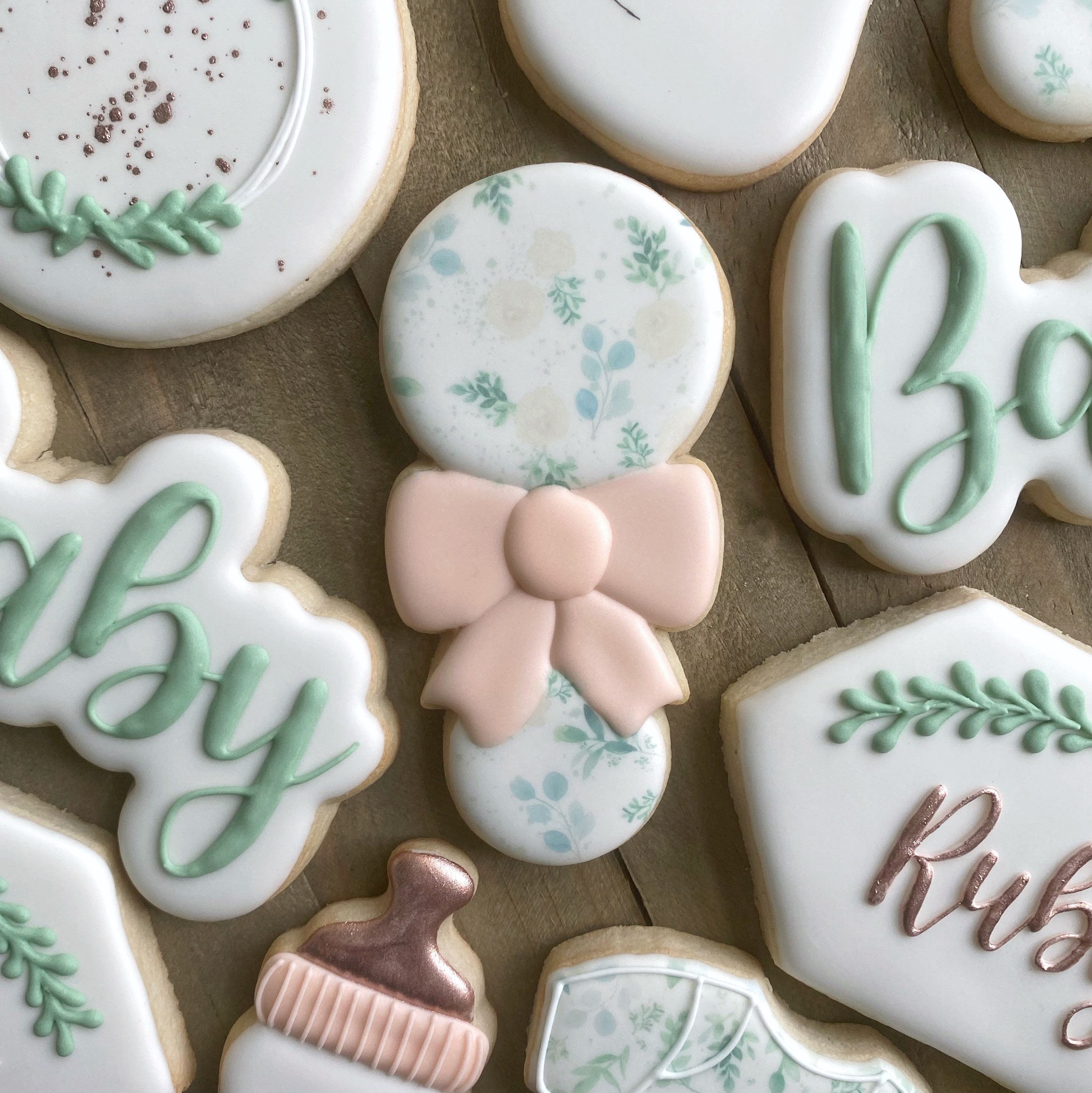 Baby Rattle With Bow Cookie Cutter - Baby Shower, Baby Sprinkle ...