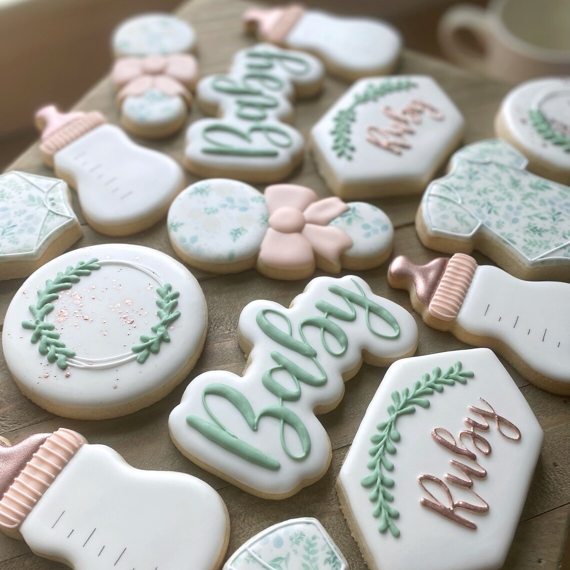 Baby Rattle With Bow Cookie Cutter - Baby Shower, Baby Sprinkle ...
