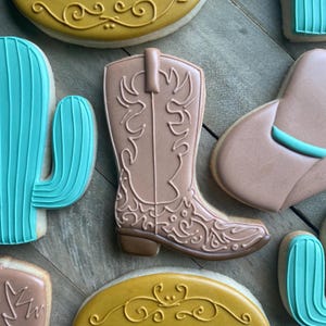 Tagliapasta a forma di stivale da cowboy - Perfetto per biscotti a tema western, rodeo, country, fattoria - Tagliapasta per pasta, fondente, argilla e altro (CCK324)