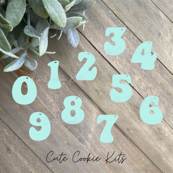 Ann Clark Cookie Cutters 9-Piece Numbers Cookie Cutter Set Birthday Number Cookie Cutters with Recipe Booklet