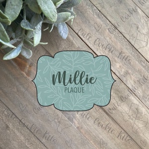 Millie Plaque Cookie Cutter - Versatile Shape - Perfect for Baby Shower, Wedding, Birthday - Cutter for Dough, Fondant and More (CCK241)
