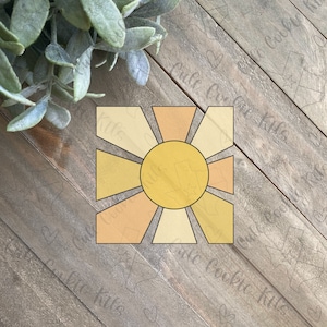 Cute Sunburst Cookie Cutter - Perfect for Spring, Sunshine, and Groovy Sets - Cutter for Dough, Fondant, Clay, and More (#CCK749)