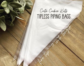 CCK 10" Tipless Piping Bags - Set of 100 - Perfect for Fine Details, Lettering, Florals, More - Disposable Baking and Decorating Supplies