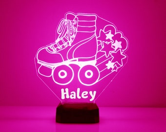 Light up Roller Skate, Custom Engraved LED Night Light