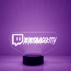 Gamer LED Light Lamp Night Light w/ Remote, Personalized & Custom Engraved w/ Your Name and Tag,Influencer Video Game Sign Display,Best Gift