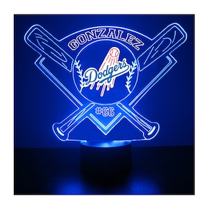Dodgers neon light top
