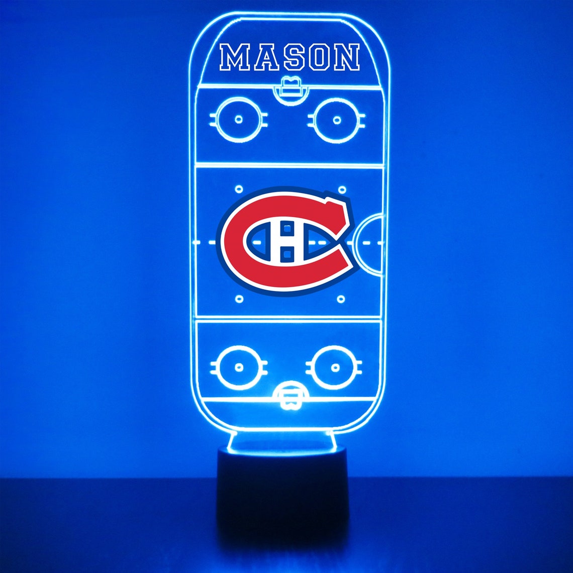 Montreal Canadiens LED Hockey Sports Fan Lamp Custom Made Etsy UK