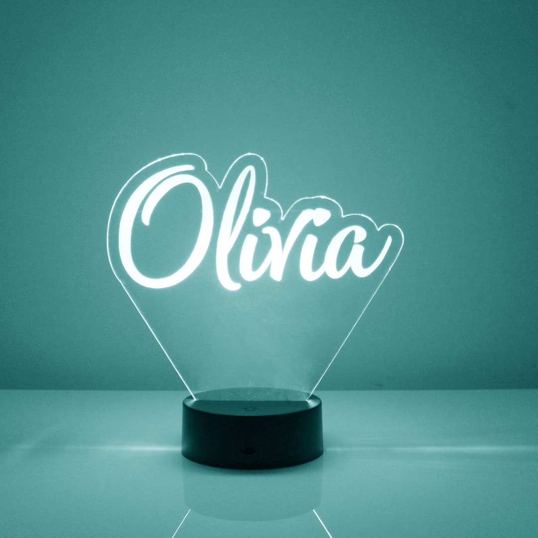 Name Light, Personalized, LED Night Lamp for Kids Teens, Remote Control ...