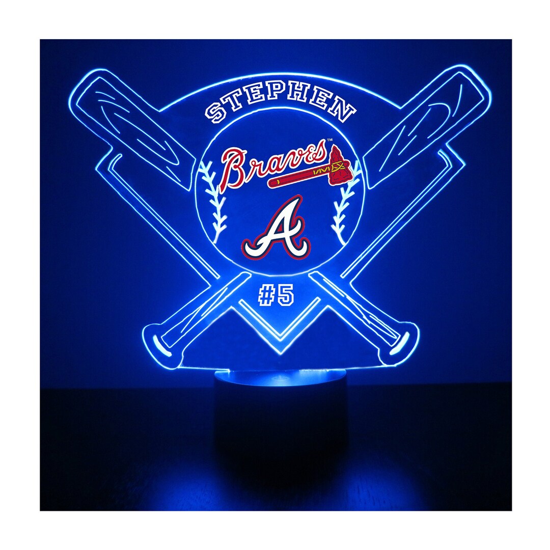Atlanta Braves Baseball LED Sports Fan Lamp, iluminación, luz nocturna ...