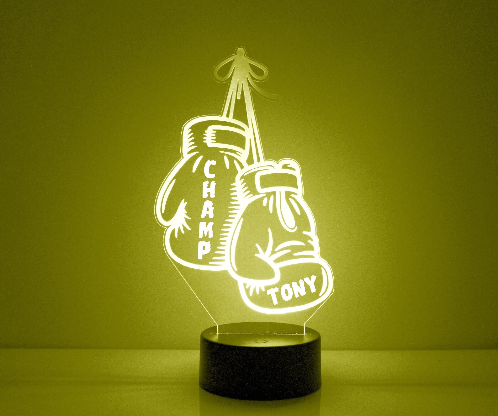 Light up Boxing Gloves Custom Engraved Night Light Etsy