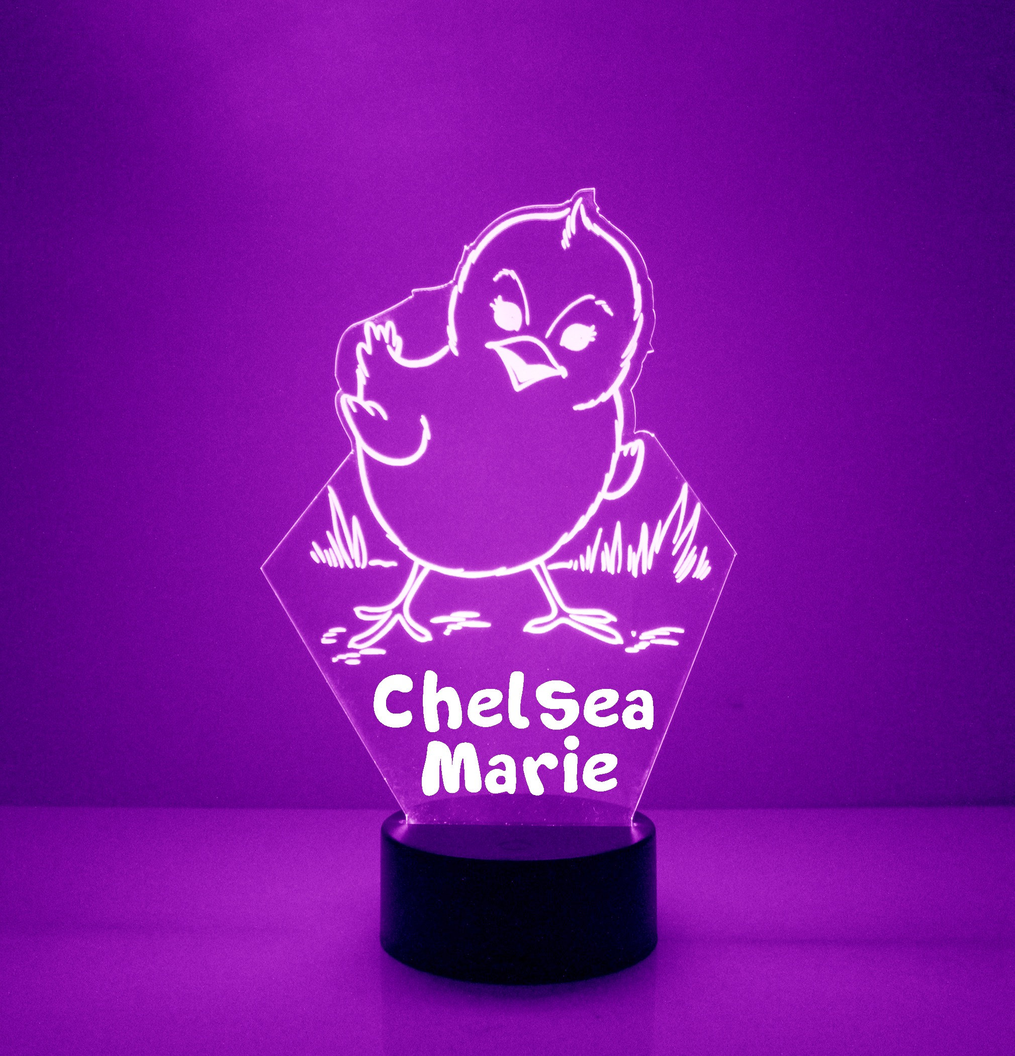 Light up Baby Chick Custom Engraved Night Light Personalized Etsy