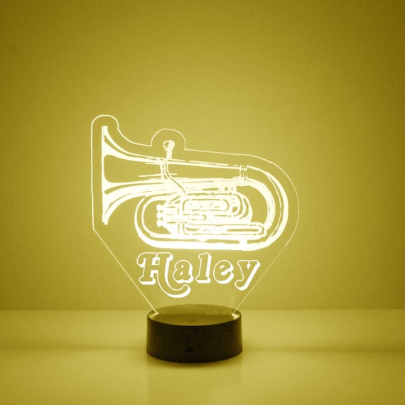 Acrylic Light up French Horn, Custom Engraved Night Light, Personalized  Free,16 Color Options With Remote Control, Musician Gift 