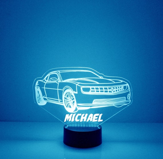 Light up Sports Car Custom Engraved Night Light Personalized Etsy