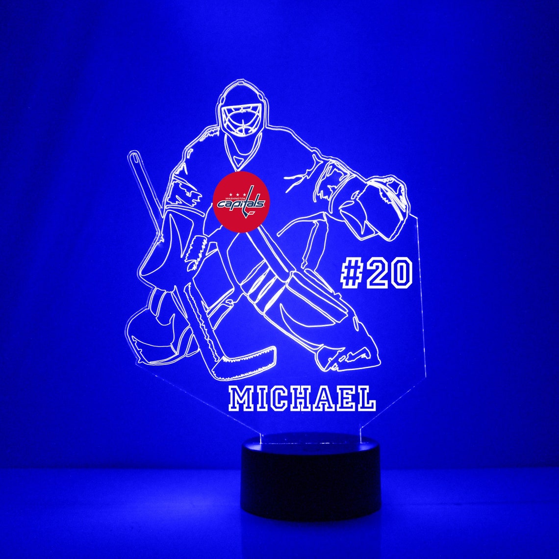 Washington Capitals LED Hockey Sports Fan Lamp Custom Made Etsy