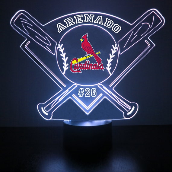 3 Color Custom St. Louis Cardinals Acrylic LED Sign